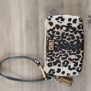 Coach cheetah wristlet